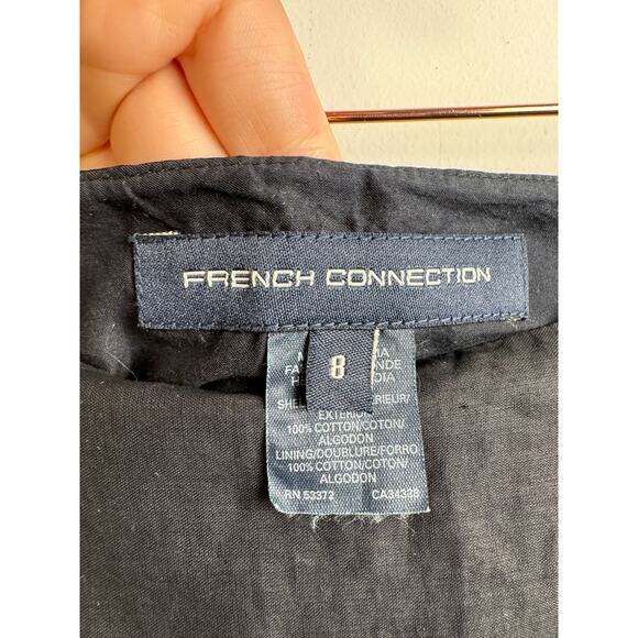 French Connection Whimsy Goth Embroidered Beaded Floral Knee Length Skirt Medium - Picture 6 of 8